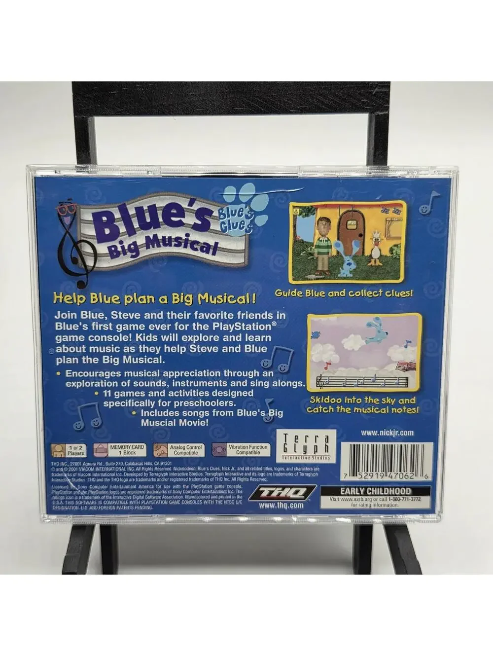 Blue's Clues: Blue's Big Musical (Sony PlayStation 1, PS1) CIB - Tested
